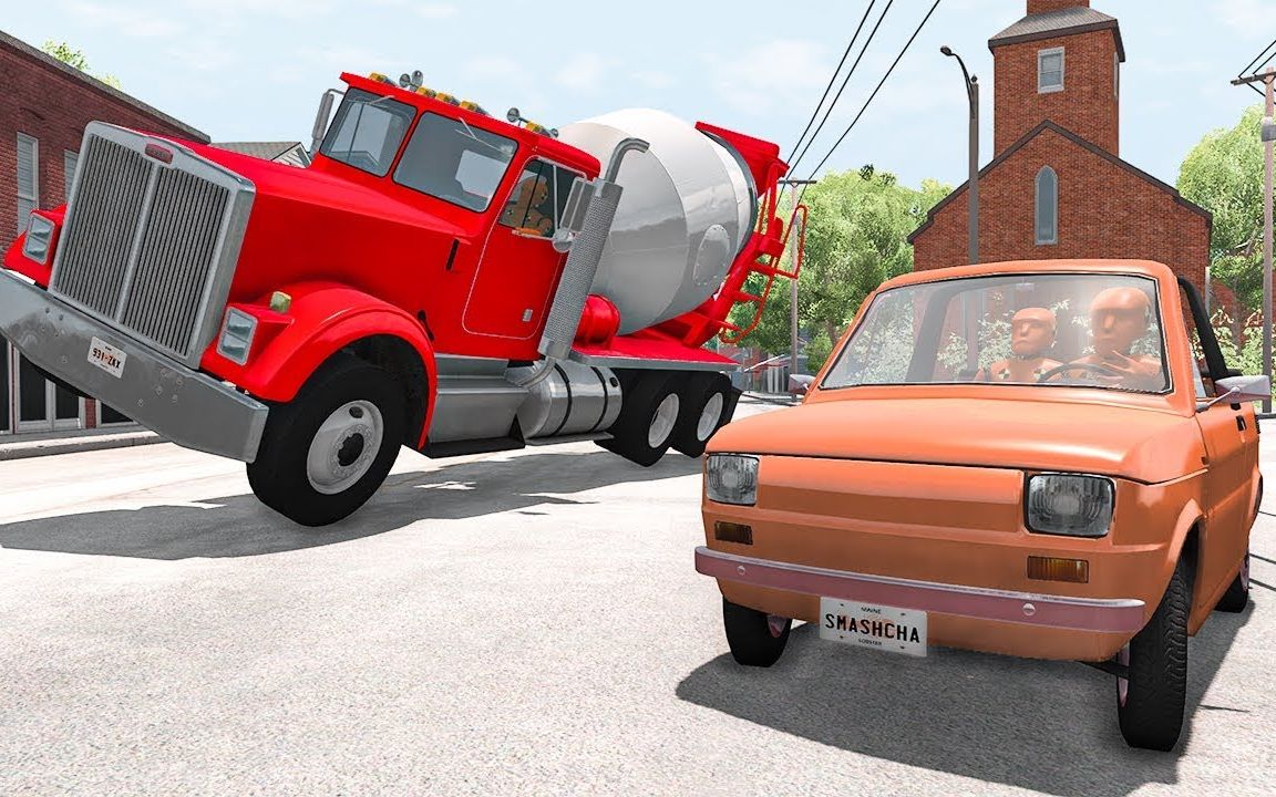 【每天十分钟·开车慢又怂】beamng drive-卡车碰撞事故 #8【smash