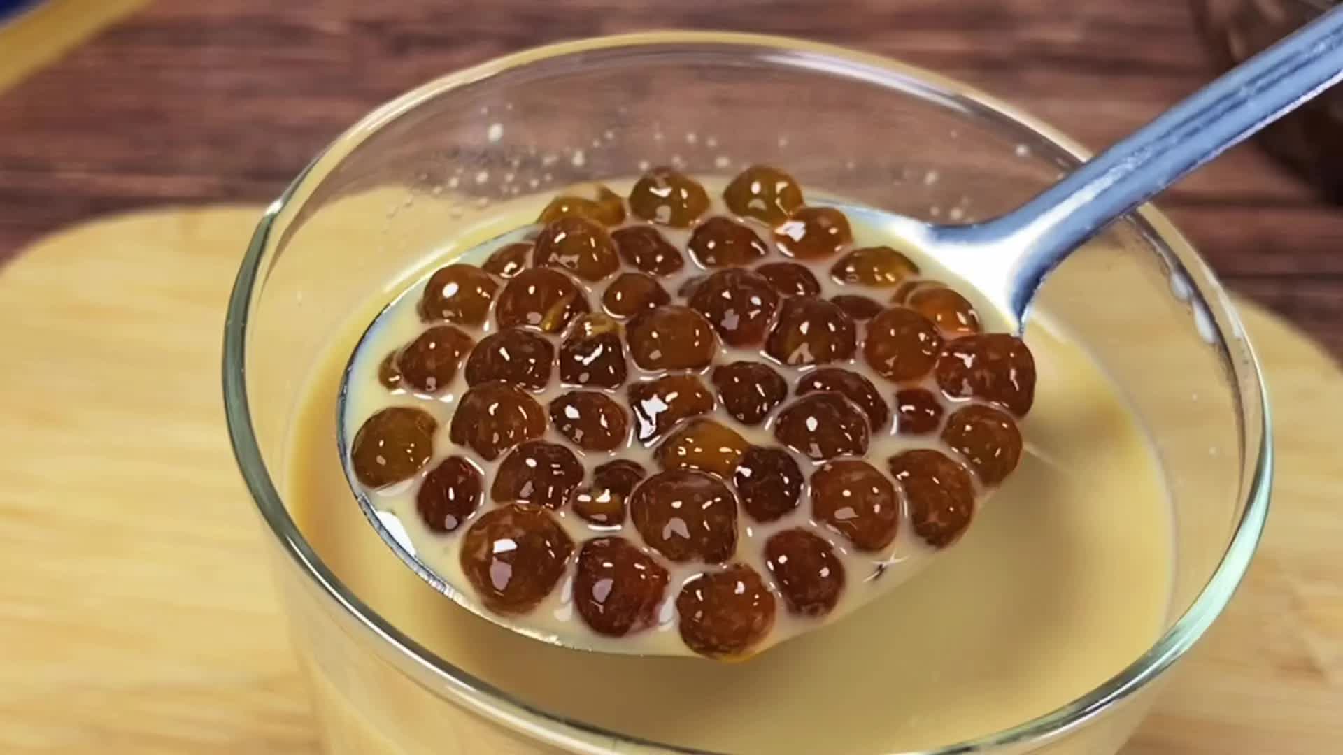 红糖西米奶茶 红糖珍珠奶茶 红糖西米露 焦糖奶茶西米露_哔哩哔哩