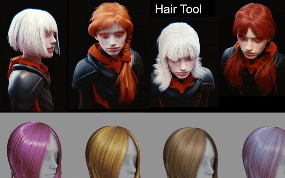 iBlender中文版插件 Hair Tool 2.38 中文完美汉化版 使用演示 必备毛发 头发 发片 工具 教程Blender插件哔哩哔哩bilibili