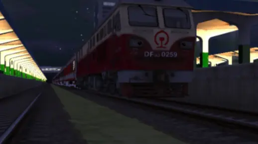 TRS模拟火车中国插件脚本东风4D客运型0259号机车预览