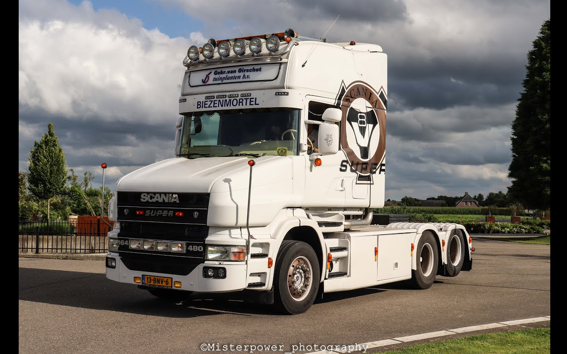 聆听斯堪尼亚4系t型卡车的v8声浪 | scania 164 480 v8 torpedo_哔哩
