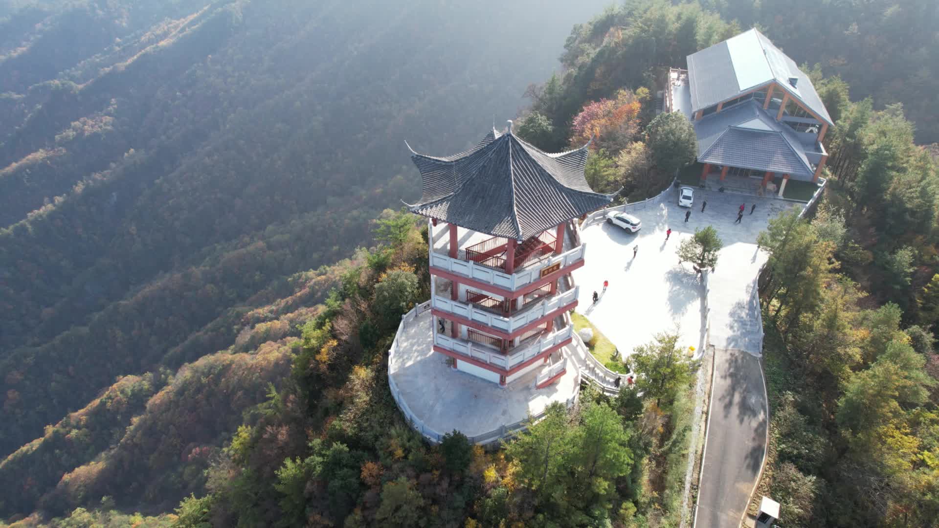 秋天的颜色:广元曾家山龙神阁.