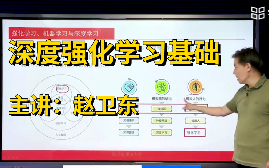 挖到宝!【深度强化学习基础】被复旦大学赵卫东老师讲透了!28讲全,简直是我的天菜教程!收藏起来慢慢学习!—深度学习、强化学习基础、深度强化学...