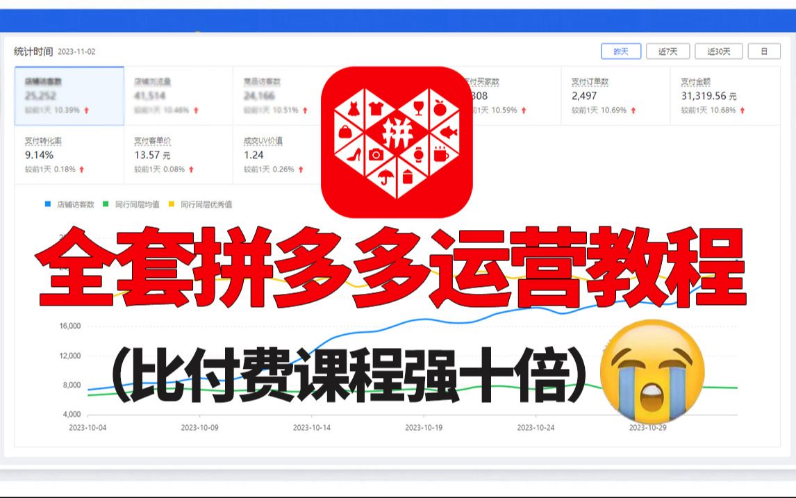 [图]【全199集】比付费还强10倍的全套拼多多运营自学教程，全程通俗易懂，资深运营师手把手教你打造TOP级店铺，别再走十年弯路！