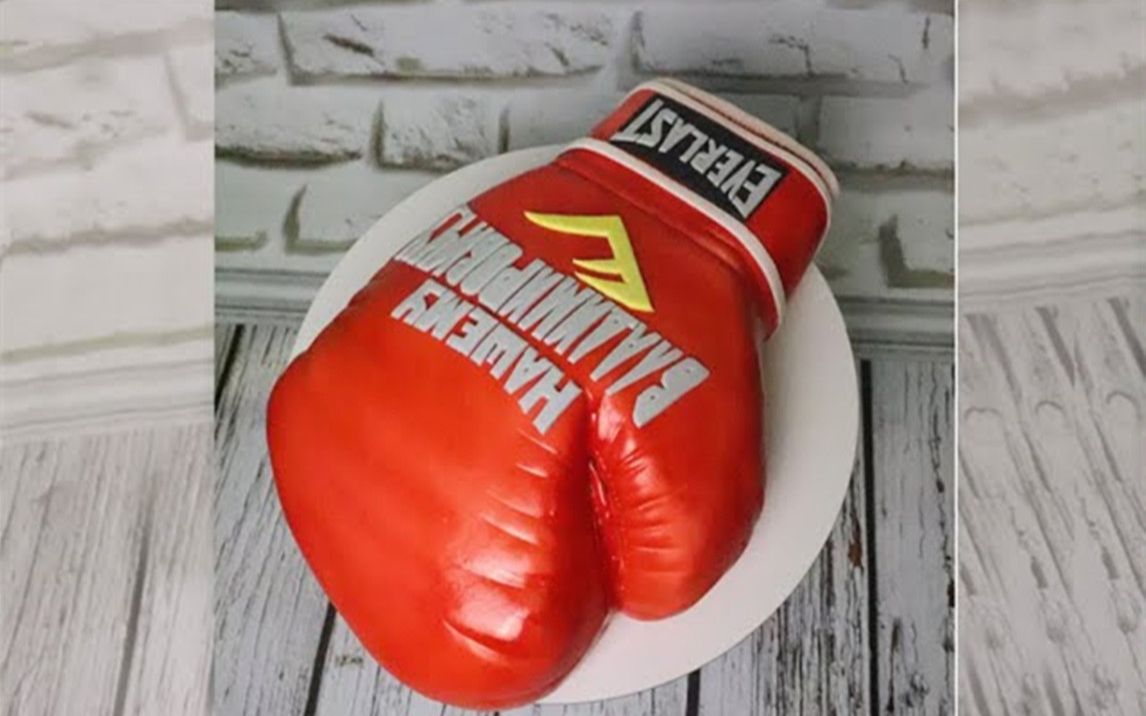 拳击手套翻糖蛋糕,只有你想不到的,没有烘焙师做不出来的