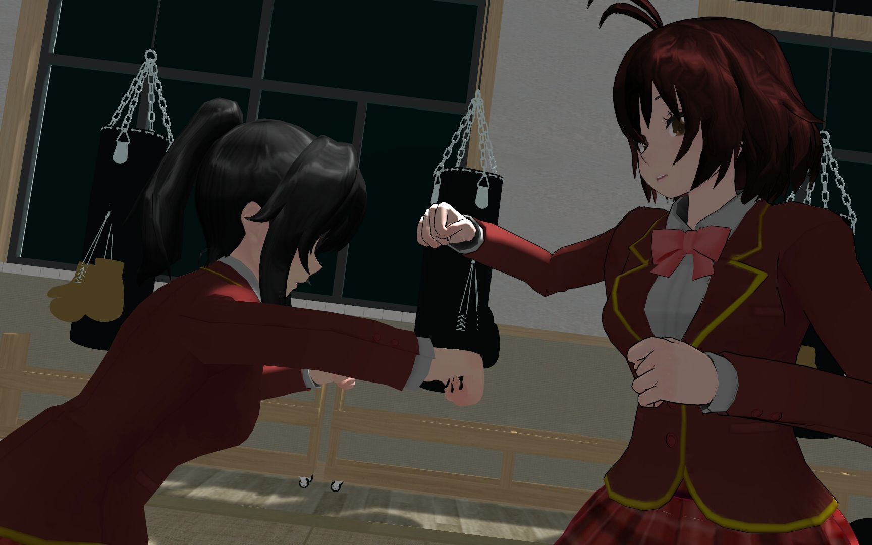 [图]MMD樱校格斗：株树里奈VS有屋静香