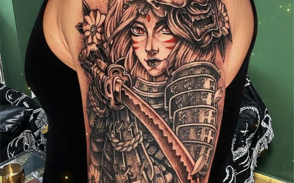 女武士纹身作品