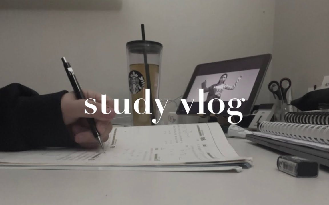 STUDY VLOG|韩国高二生yul|因为有很多事情要做而精神崩溃的高二生通宵博客|高中生学习|无彩色哔哩哔哩bilibili