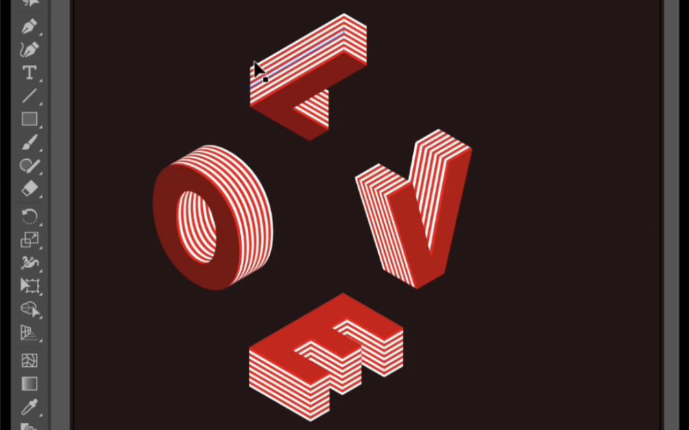 ai制作创意立体字