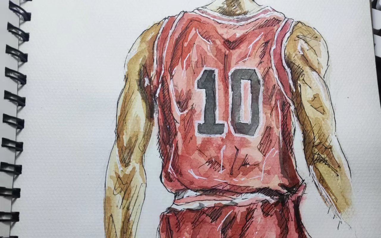 【水彩】灌篮高手 樱木花道