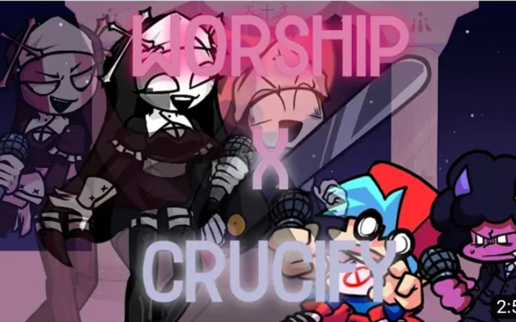 修女融合?worshi-fy - worship x crucify mashup (fnf)