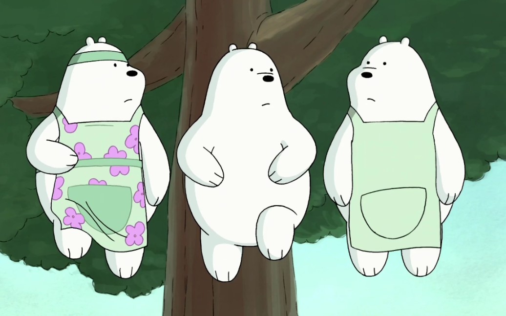 三只裸熊白熊图片壁纸图片