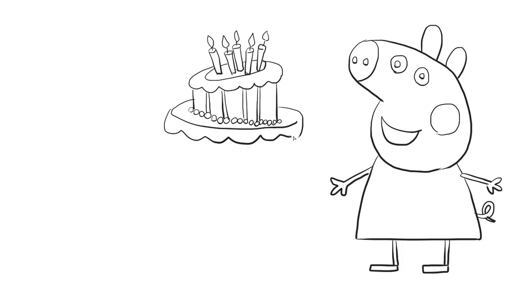 恐龙生日蛋糕简笔画图片
