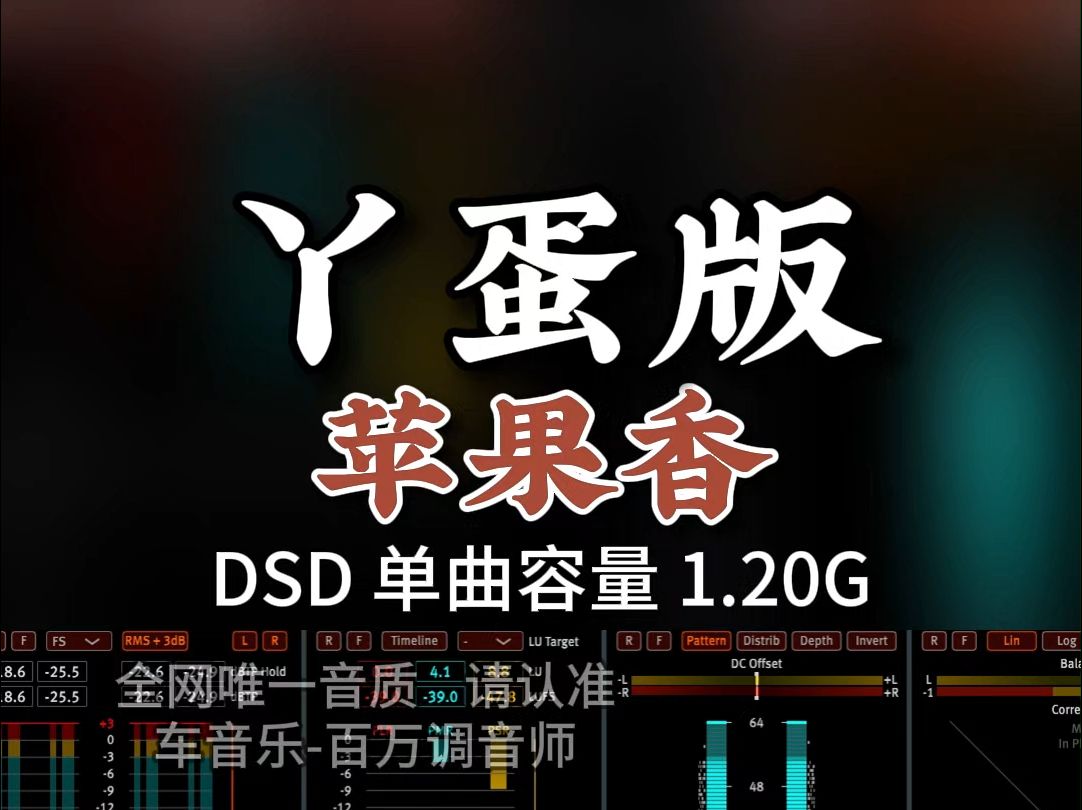 这首歌引发众多明星歌手翻唱,太火爆了!丫蛋《苹果香》DSD完整版1.20G,百万调音师专业录音棚制作,顶级hifi无损音质哔哩哔哩bilibili