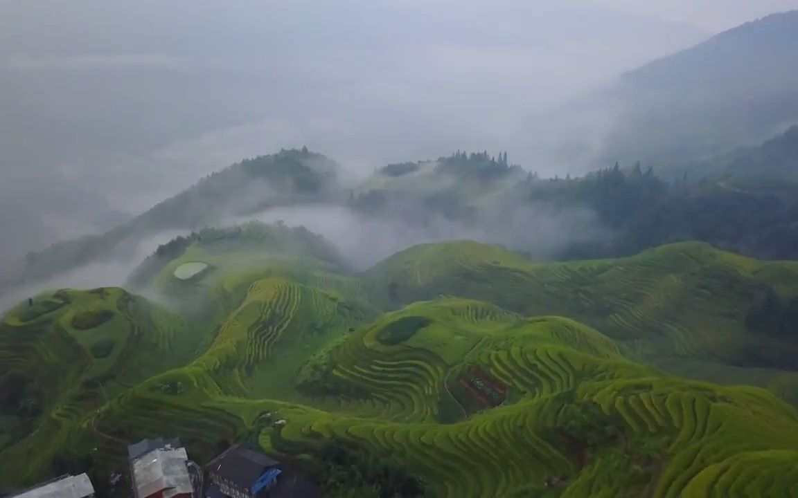 广西龙脊梯田风景名胜区,感叹当地人的勤奋和智慧!!哔哩哔哩bilibili