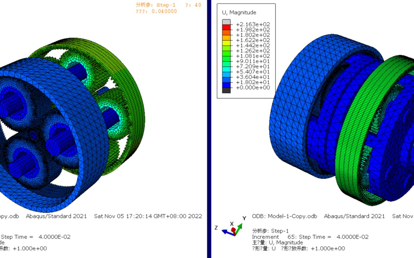 [图]ABAQUS行星齿轮减速系统动力学分析