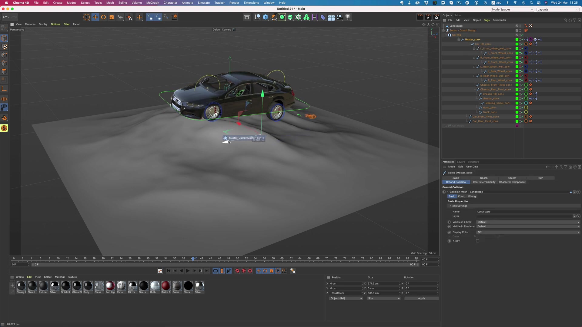maxon c4d r24新功能介绍汽车绑定cinema 4d s24 - car rig 1