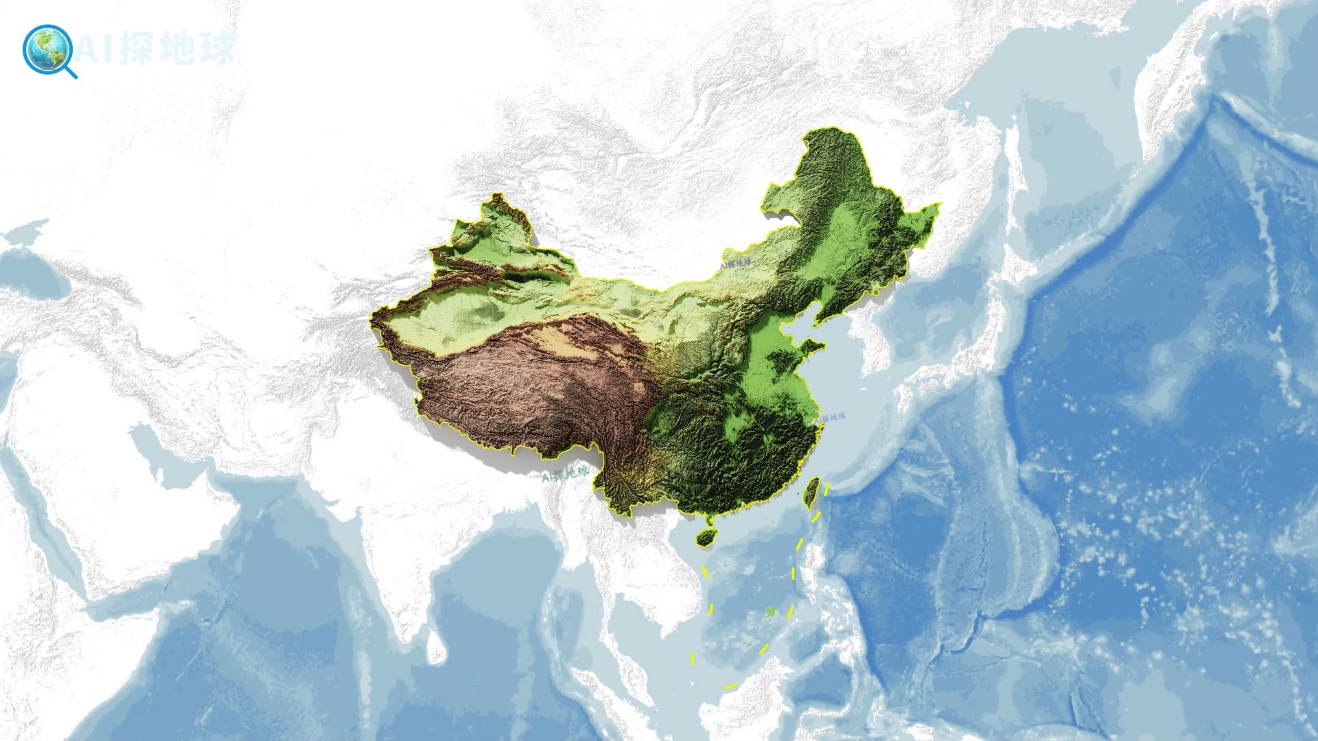 三维地形图看我国三大地势阶梯,每一级阶梯都有哪些地貌特征?