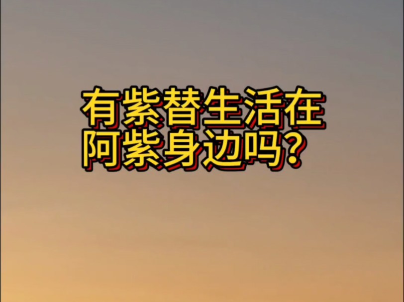 有紫替生活在阿紫身边吗?哔哩哔哩bilibili