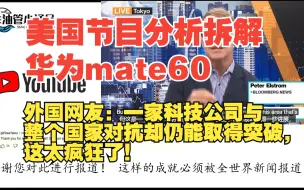 Download Video: 美国节目分析拆解华为mate60，外国网友：一家科技公司与整个国家对抗却仍能取得突破，这太疯狂了！