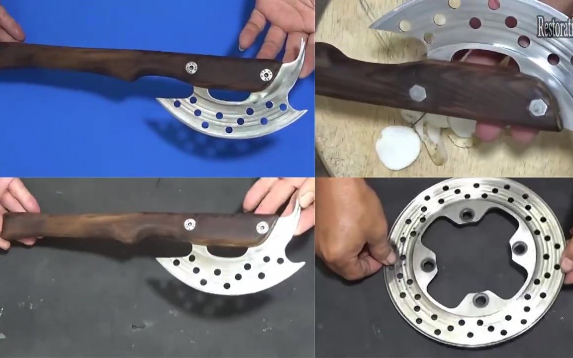 diy-用折断的碟刹创造美丽的斧头