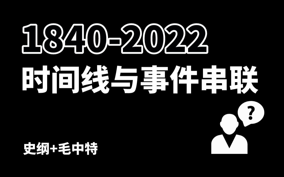 [图]【史纲+毛中特】一张图串联1840年至今时间线与大事件