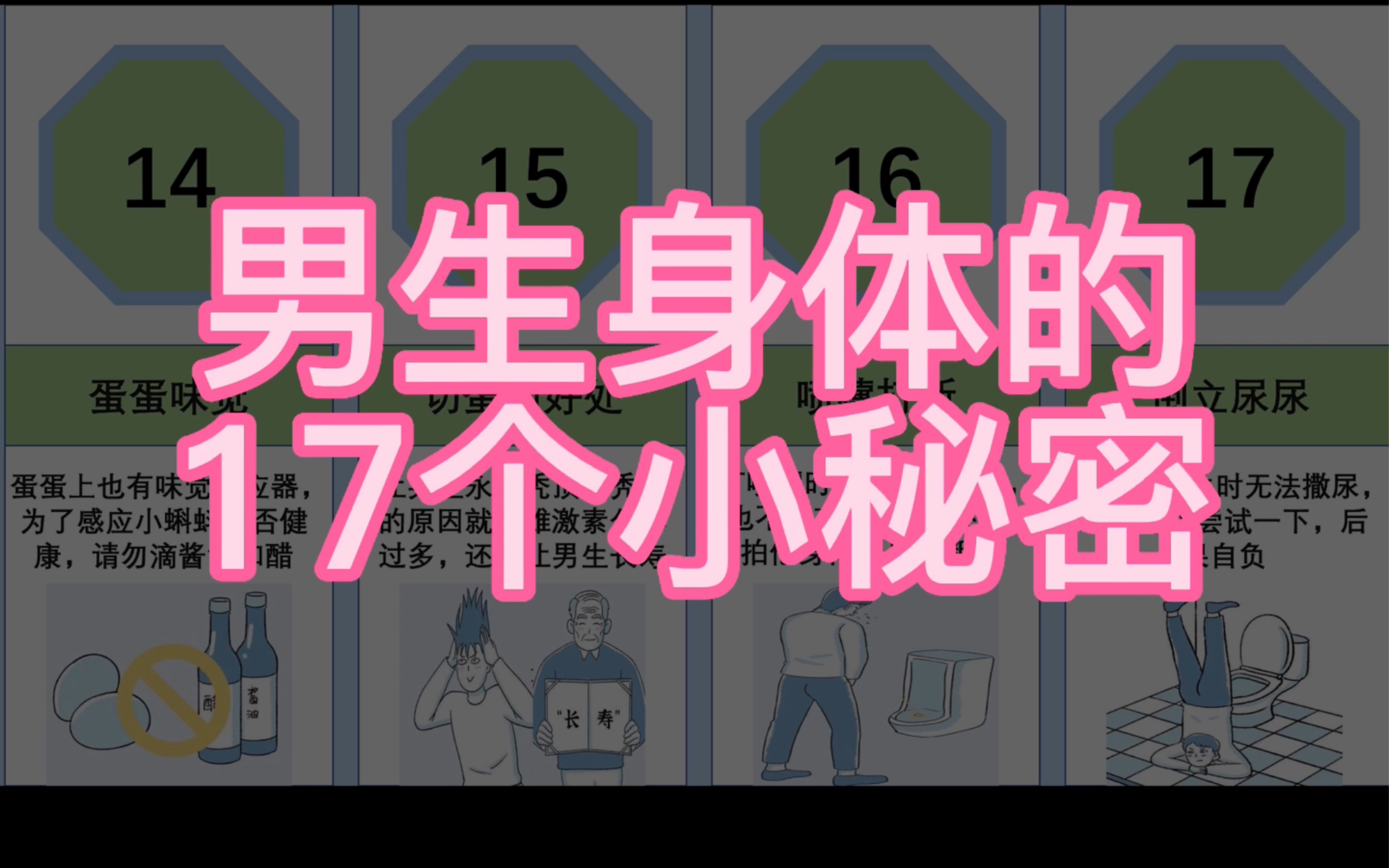 [图]男生身体的17个小秘密，女生慎入。