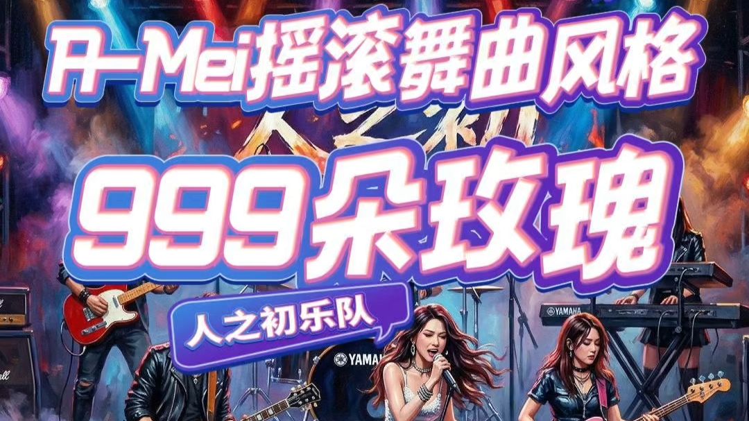 用摇滚舞曲风格打开《九百九十九朵玫瑰》，摇滚女声翻唱