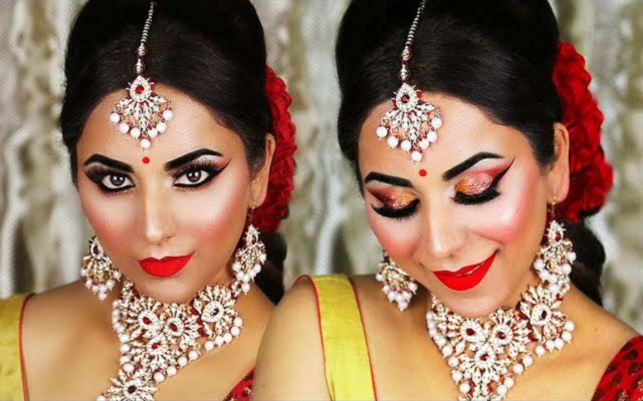 美丽的一步一步印度新娘化妆教程
