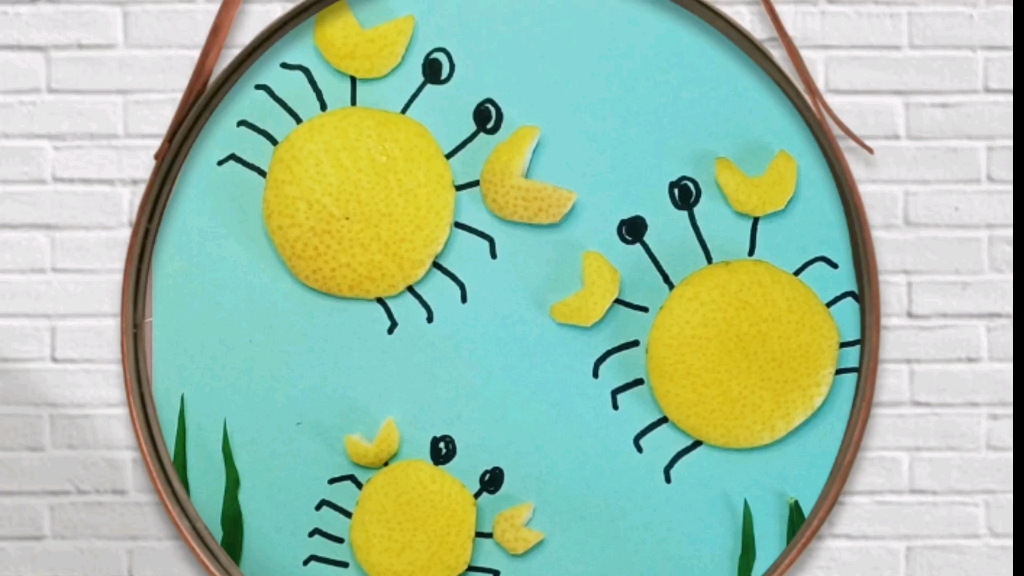柚子皮手工制作幼儿园图片