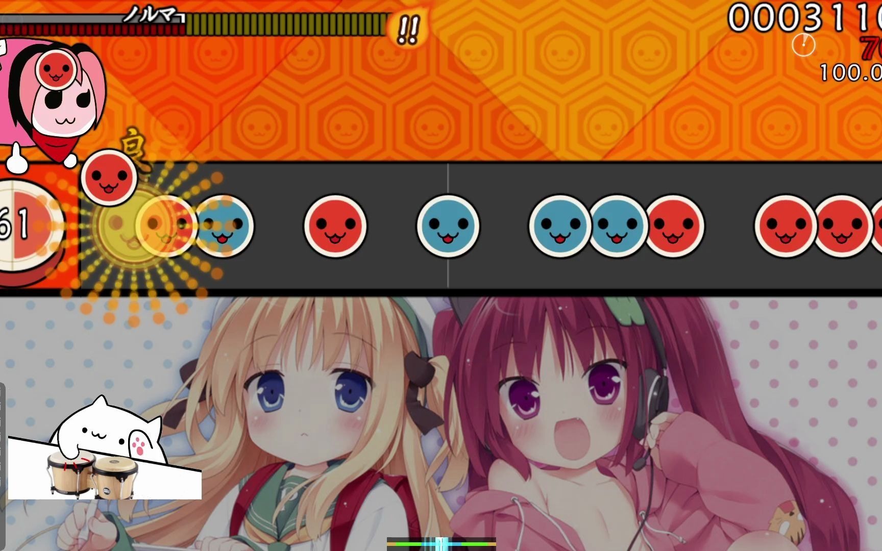 【澪酱】太鼓达人全连 sweet sweet magic(nanahira)