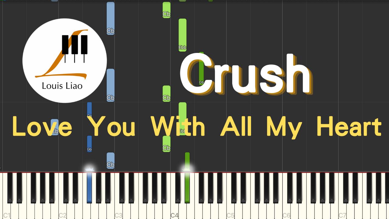 [图]Crush Love You With All My Heart 韩剧 泪之女王 OST P4 钢琴教学 Synthesia 琴谱