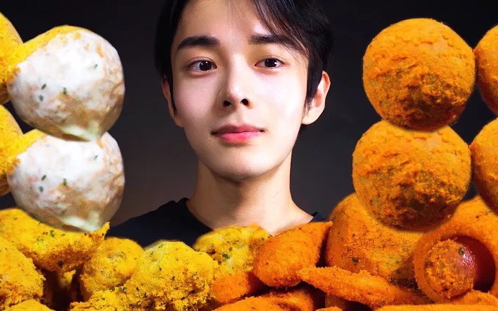 chansori吃播bhc芝士球双拼炸鸡