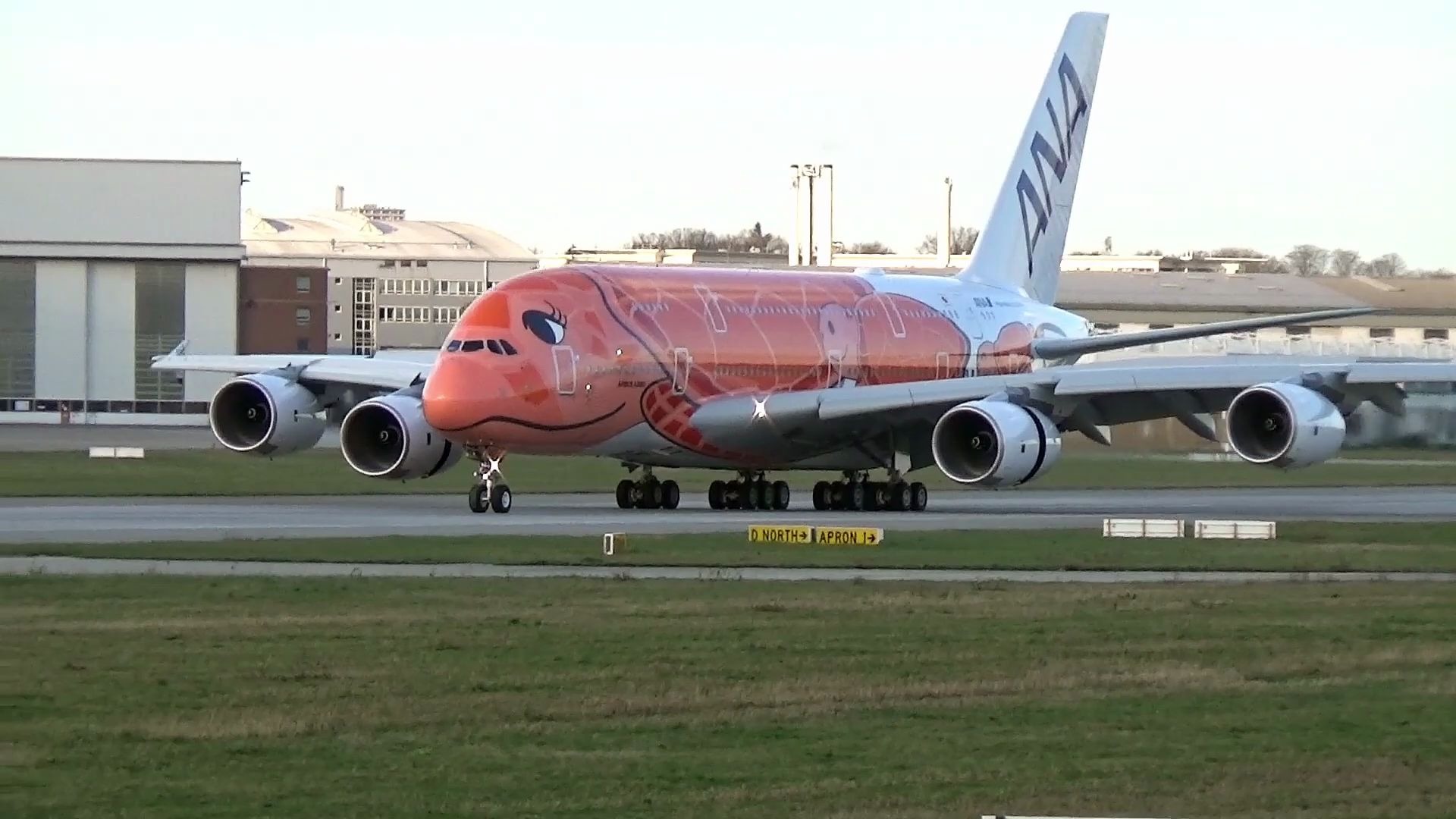 橙色海龟来了 全日空最后一架a380成功试飞