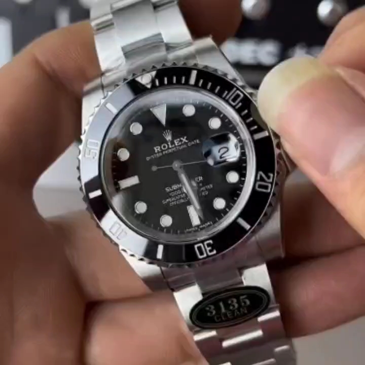 c厂天花板劳力士黑水鬼40表盘细节拍摄评测讲解视频