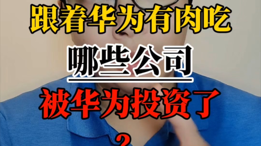 跟着华为吃肉喝汤!华为哈勃投资都投了哪些半导体上市公司?哔哩哔哩bilibili