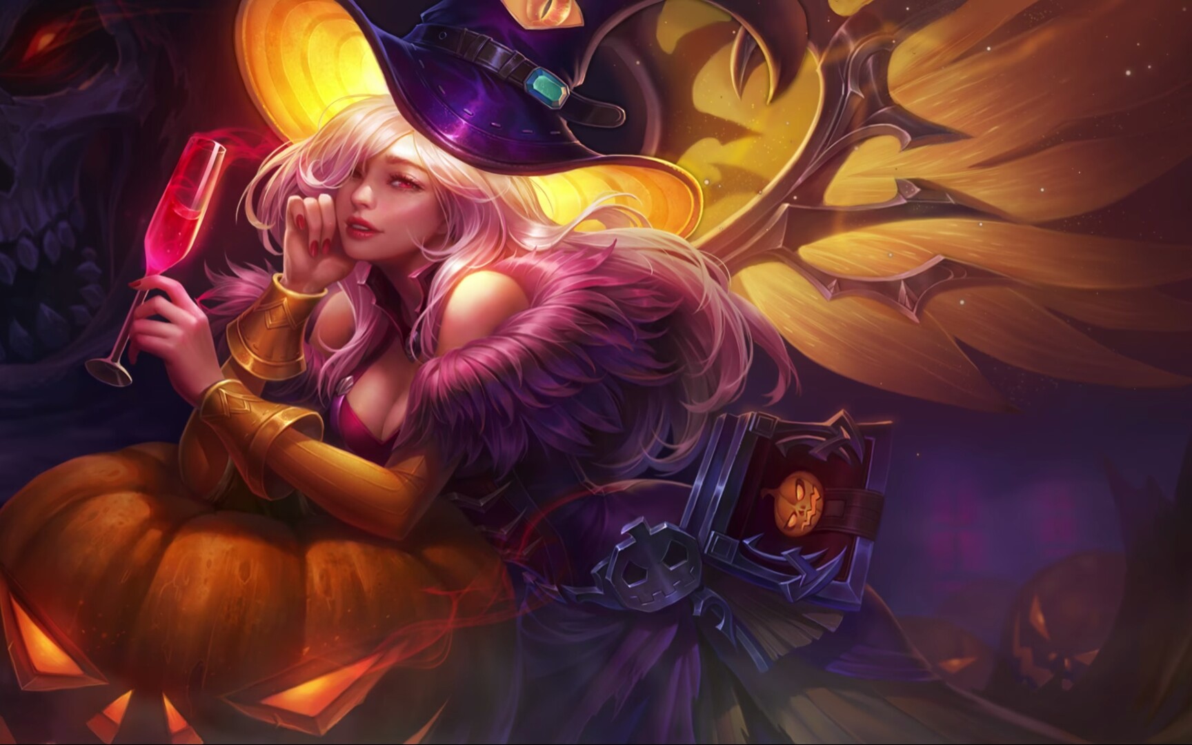 【传说对决】台服貂蝉(蘿兒)万圣节限定皮肤–暗夜魔女