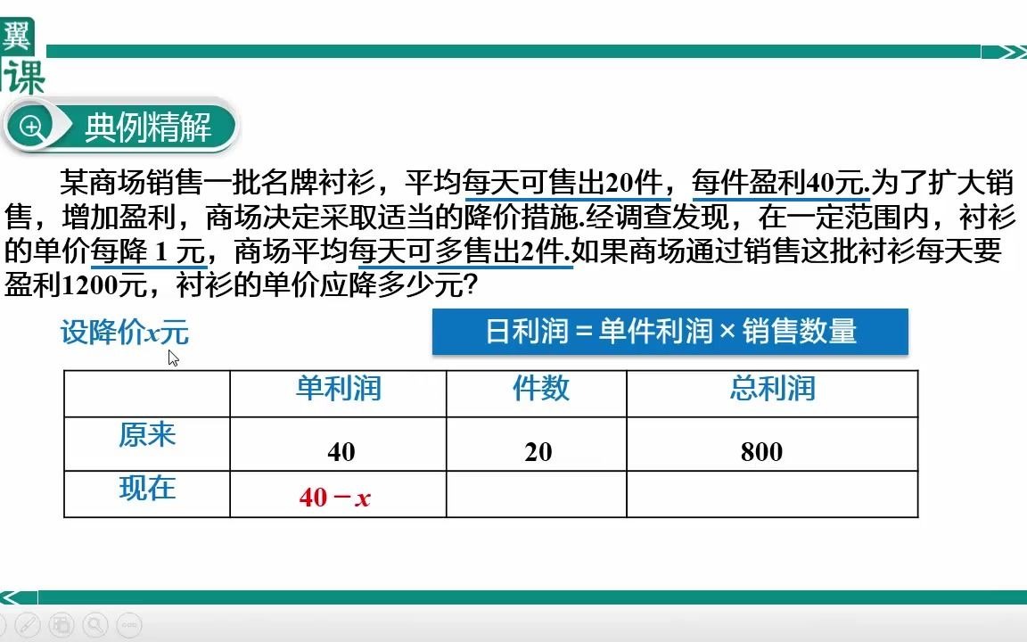 [图]5.解一元二次方程的实际应用——利润问题