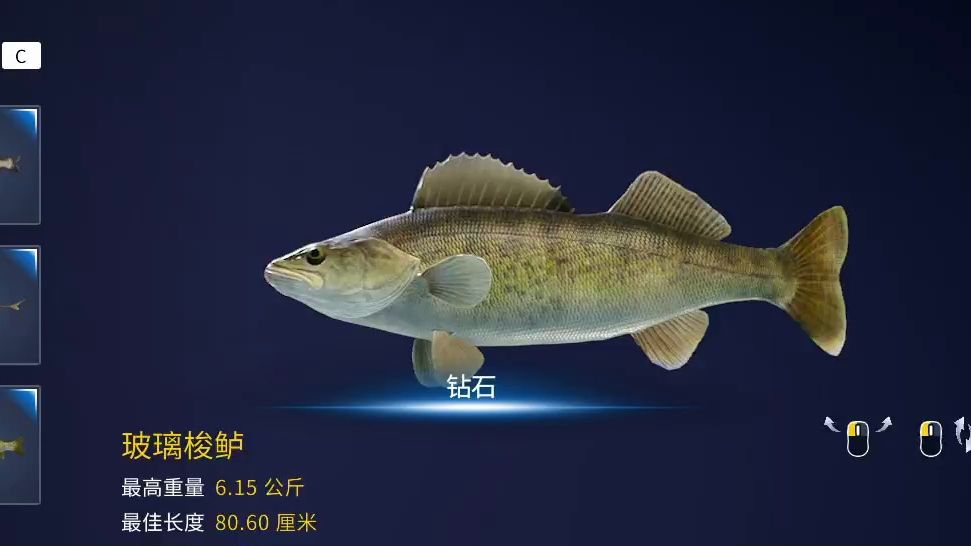 荒野的召唤垂钓者黄金岭钻石玻璃梭鲈点位及推荐勾饵