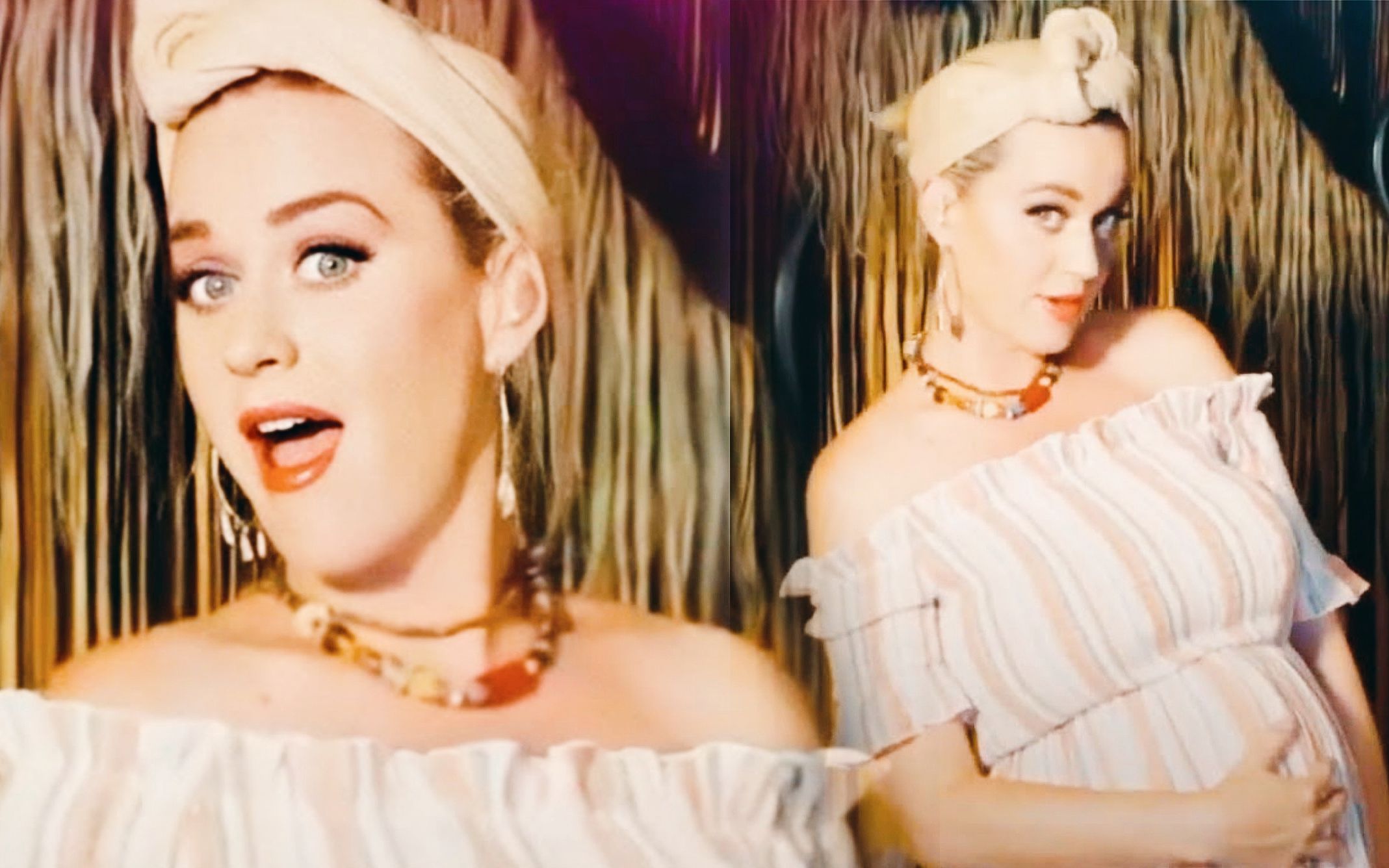 果妈katyperry在家终于开直播唱歌了怀孕了也好美呀