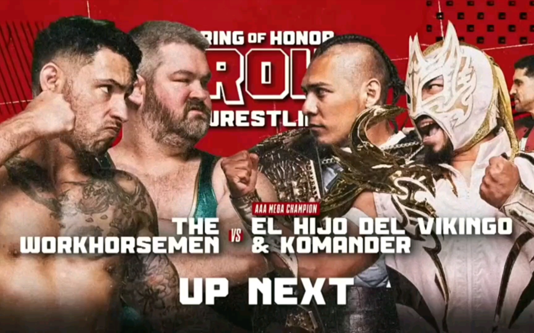 [图]El Hijo del Vikingo & Komander vs. The WorkHorsemen 2023.7.29