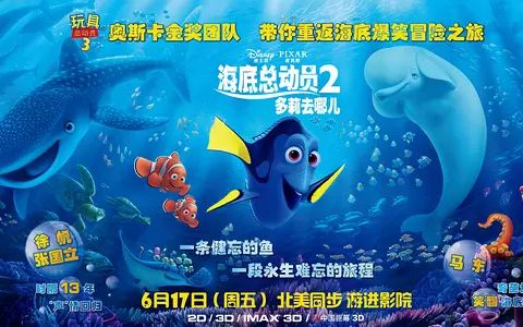 [图]【3分钟看电影】海底总动员2：多莉去哪儿 Finding Dory (2016) [Full HD 1080p]