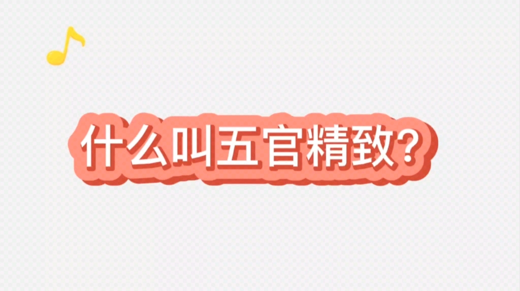 什么叫五官精致?哔哩哔哩bilibili