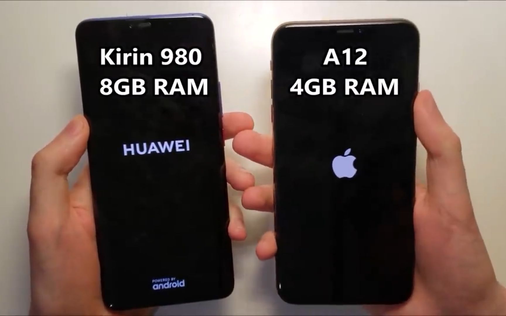 華為mate20provs蘋果iphonexsmax麒麟kirin980vs蘋果a12明顯看出差距