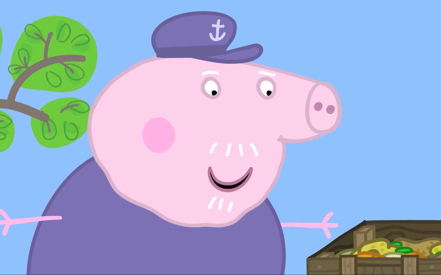 小猪佩奇:佩奇和家里人学习施肥,爷爷耐心讲解相关知识 (1)