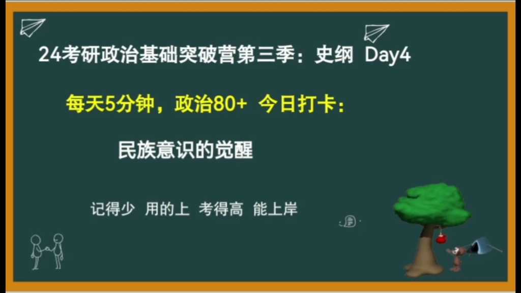 【每天5分钟 政治80+】史纲Day4:民族意识的觉醒//24考研政治史纲哔哩哔哩bilibili