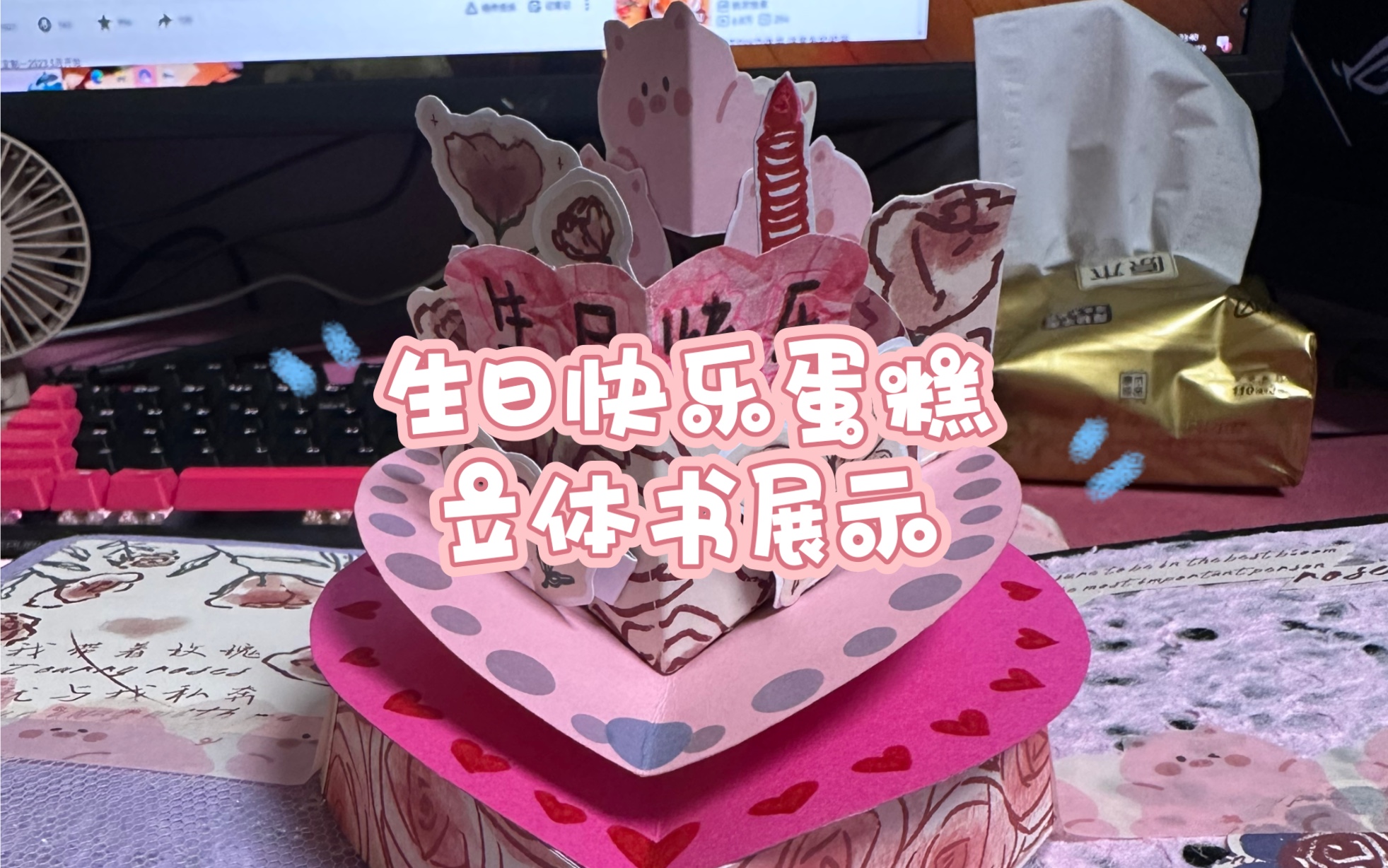 【plog】生日蛋糕立体书(局部)