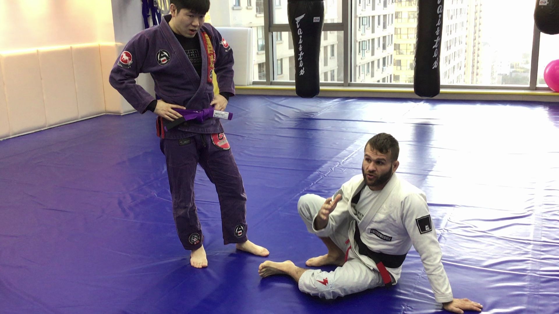 巴西柔术下位防过腿黑带授课