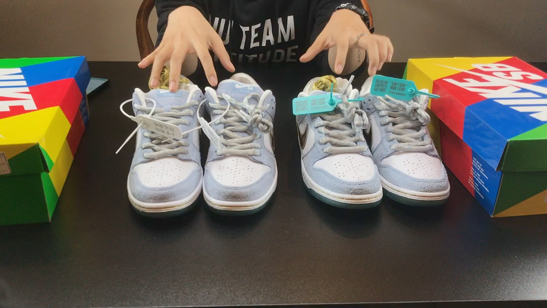 真假对比dunk冰雪奇缘过毒检测支持国货