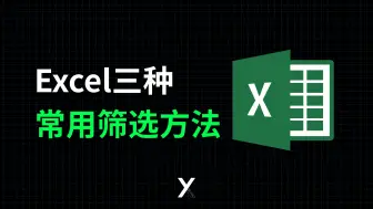 Download Video: Excel三种数据筛选方式